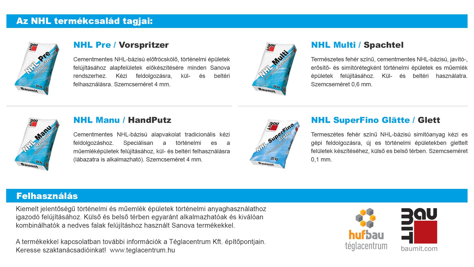 zsák NHL anyag Baumit Téglacentrum 