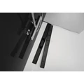 Alcaplast APZ10-550 BLACK zuhanyfolyóka, rozsdamentes ráccsal