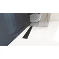 Alcaplast APZ10-550 BLACK zuhanyfolyóka, rozsdamentes ráccsal