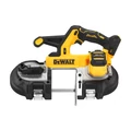 DEWALT DCS378N-XJ 18V akkumulátoros szalagfűrész akku és nélkül, 83 mm-es vágás szélességgel.