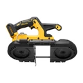 DEWALT DCS378N-XJ 18V akkumulátoros szalagfűrész akku és nélkül, 83 mm-es vágás szélességgel.