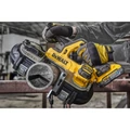 DEWALT DCS378N-XJ 18V akkumulátoros szalagfűrész akku és nélkül, 83 mm-es vágás szélességgel.