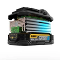DEWALT DCBP518-XJ új generációs POWERSTACK akkumulátor, olajálló kivitel, gumiborítással, 5 Ah-s kapacitással.