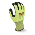 DeWalt DPG855L mártott tenyerű kesztyű, Hi-Vis zöld színben