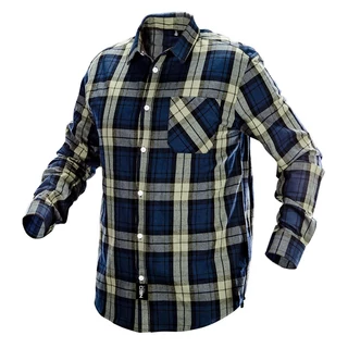 NEO flanel ing - kék-olíva-fekete 100% pamut M