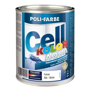 POLI-FARBE Cellkolor Aqua Selyemfényű Zománcfesték Fehér 1l
