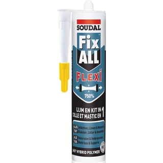 Szerelőragasztó 290ml Fix-All Classic fekete polimer bázisú Soudal (106039)