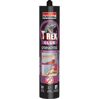 Szerelőragasztó 380g ''T-REX lila'' kaucsuk szálerősített gyorskötésű Soudal (125932)