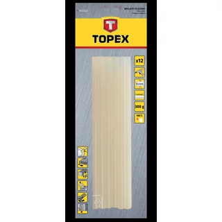 Topex átlátszó ragasztópatron, 11 mm-es - 12db