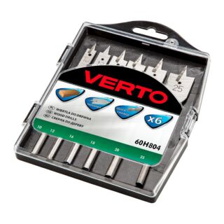 Verto fúrószár készlet - fához 10-25mm/6r lapos