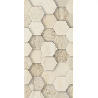 PARADYZ Sunlight stone beige ściana dekor geometryk 30 x 60 cm