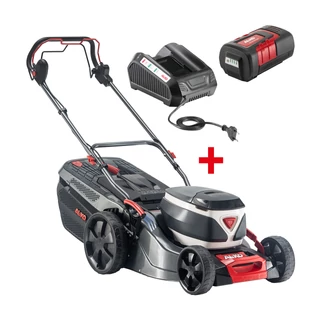 AL-KO 51.4 LI SP COMFORT önjáró akkus fűnyíró, 51 cm-es vágásszélességgel és 1 db 36V-os 5.0 Ah-s akkuval, töltővel.