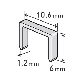 Tűzőgépkapocs 10,6/ 6mm M11 1000db/cs Extol Premium (8852201)