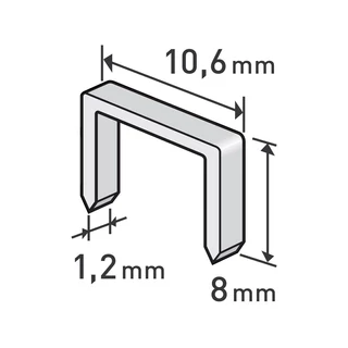 Tűzőgépkapocs 10,6/ 8mm M11 1000db/cs Extol Premium (8852202)