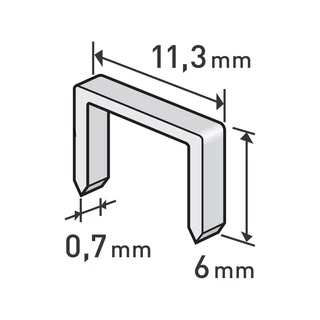 Tűzőgépkapocs 11,3/ 6m M53 1000db/cs Extol Premium (8852501)