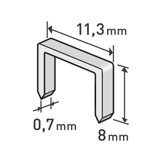 Tűzőgépkapocs 11,3/ 8mm M53 1000db/cs Extol Premium (8852502)