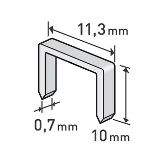 Tűzőgépkapocs 11,3/10mm M53 1000db/cs Extol Premium (8852503)