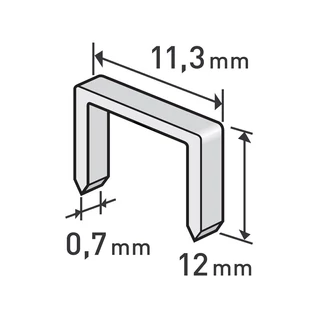 Tűzőgépkapocs 11,3/12mm M53 1000db/cs Extol Premium (8852504)