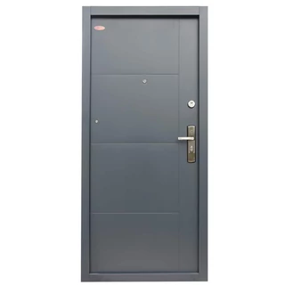 HiSec fém bejárati ajtó, Modern mintás, 95 x 205 cm, balos - antracit