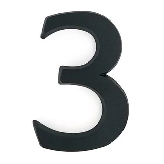 SB alumínium házszám 3 matt fekete 10cm