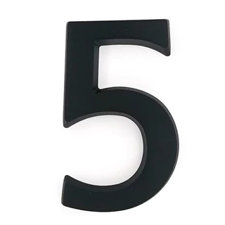 SB alumínium házszám 5 matt fekete 10cm