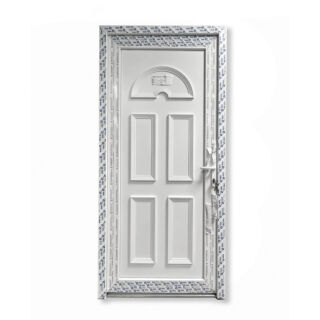 Műanyag bejárati ajtó fehér színben jobbos 98 cm x 208 cm