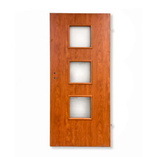 Beltréi ajtó 3 üveges calvados színben jobbos 93 cm x 205 cm
