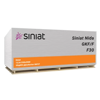 SINIAT tűzgátló gipszkarton - 12.5 x 1250 x 2000 GKF/F