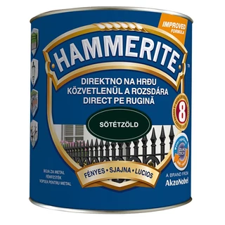 AKZO Hammerite fémfesték fényes, sötétzöld - 0.75 L