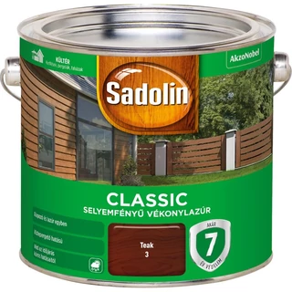 AKZO Sadolin Classic HP vékonylazúr teak színben - 2.5 L