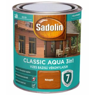 AKZO Sadolin Classic Aqua impregnálólazúr, mahagóni színben - 0.75 L