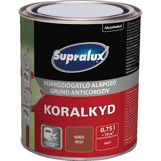AKZO Supralux Koralkyd korróziógátló alapozó fehér 0,75l