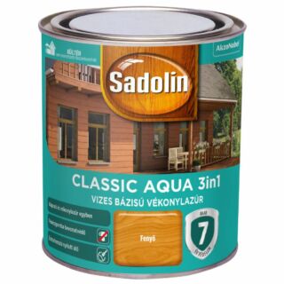 AKZO Sadolin Classic Aqua impregnálólazúr, fenyő színben - 0.75 L
