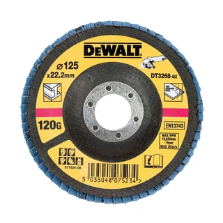 DEWALT DT3268-QZ Lamellás csiszolókorong Ø125mm x 22.2 x 120G mélyített