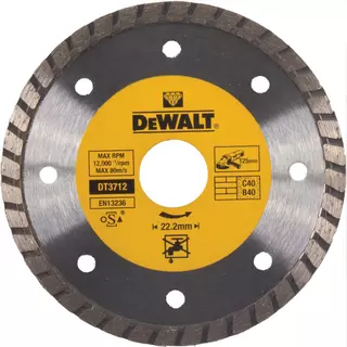 DEWALT DT3712-QZ Turbó száraz gyémántszemcsés vágótárcsa 125 x 22.2mm