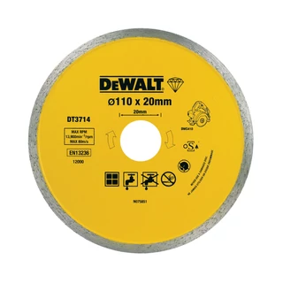 DEWALT DT3714-QZ vizes-száraz gyémánttárcsa csempéhez