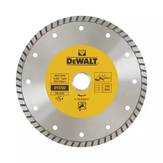 DEWALT DT3722-QZ Turbó száraz gyémántszemcsés vágótárcsa 180 x 22.2mm