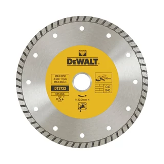 DEWALT DT3722-QZ Turbó száraz gyémántszemcsés vágótárcsa 180 x 22.2mm