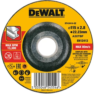 DEWALT DT43910-QZ Fast Cut Vágókorong fémre 115mm x 3.0mm x 22.23mm