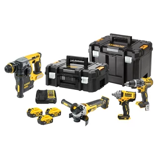 DEWALT DCK428P3T-QW 4 db-os akkus gépszett, TSTAK kofferben.