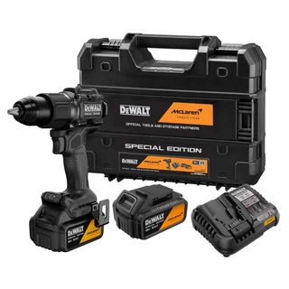DEWALT DCD86MP2T-QW  McLaren Design  ütvefúró-csavarozó, 2 db 5Ah akksival, TSTAK kofferben