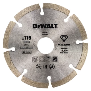 DEWALT DT3701-QZ Szegmentált gyémánt vágótárcsa 115mm x 22.2mm