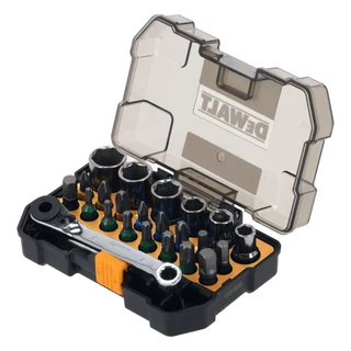 DEWALT DT70906T-QZ McLaren 24 darabos bit készlet, kompakt tokban, racsnis kulccsal.