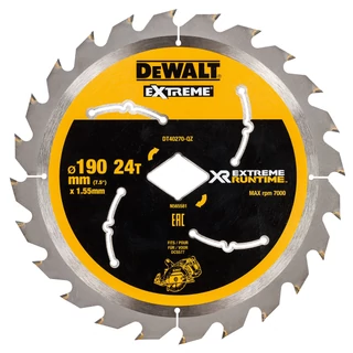 dewalt, fűrészlap, körfűrészlap, dcs577, 190 mm