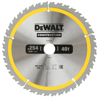 DEWALT DT90249-QZ 254 mm-es körfűrészlap, T40 fogszámmal, 30 mm-es furatmérettel. Bruttó: [PRICE]