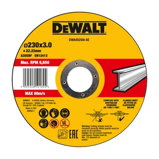 DEWALT DWA4525IA-AE 230 mm-es vágótárcsa 3 x 22.23 mm. Bruttó: [PRICE]