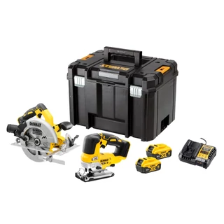 DEWALT DCK2012P2T-QW faipari gépszett 2 db 5 Ah-s akksival, töltővel, TSTAK kofferben