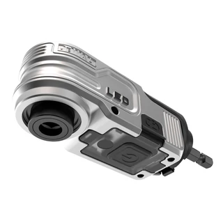 DEWALT DTLRA-QZ 1/4&quot;-os sarokcsavarozó adapter, LED világítással, beépített akksival.