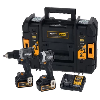 DEWALT DCK200MP2T-QW McLaren gépszett DCD85M+DCF85M, 2 db 5Ah akksival, töltő, TSTAK kofferben.