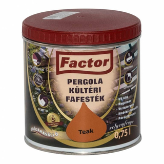 FACTOR Pergola Kültéri Fafesték teak - 0.75 l